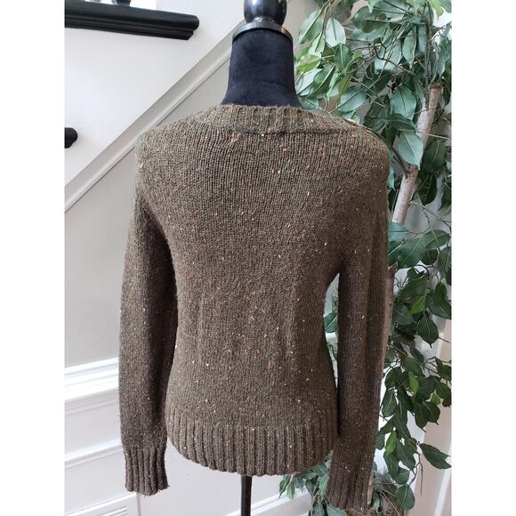 Charlie & Robin Sweater Womens Small Green Wool Long Sleeve Crew Neck Pullover - Picture 3 of 12